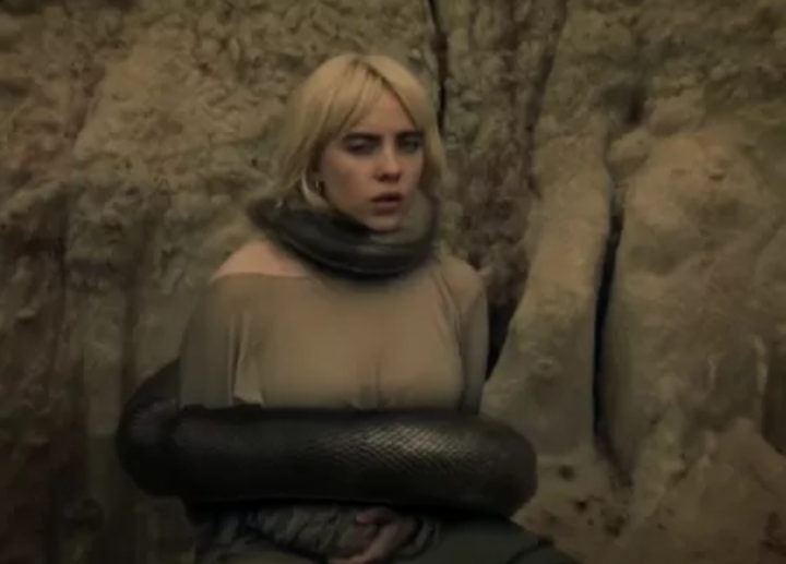 Billie Eilish é enforcada por cobra em novo clipe