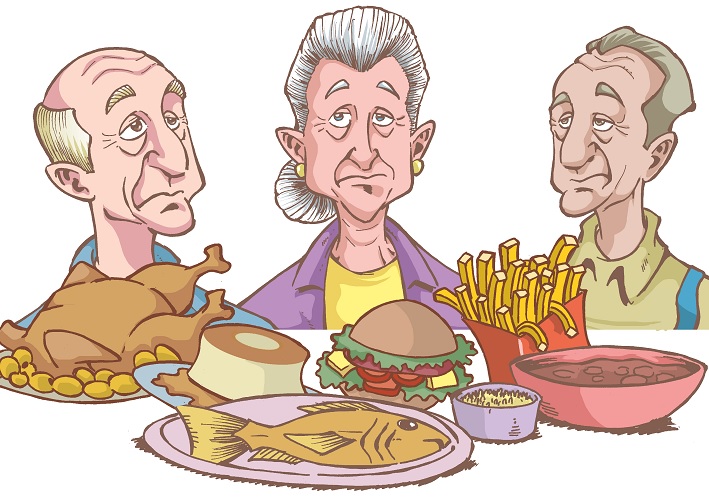 Idosos não se alimentam bem
