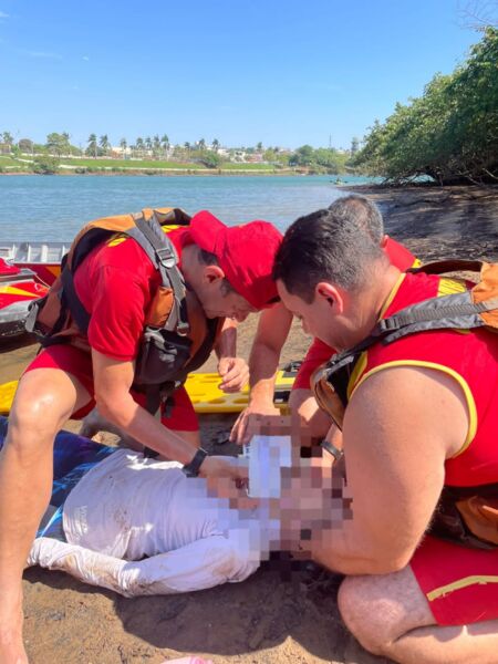 Acidente entre banhistas no Rio Paranaíba, em Itumbiara