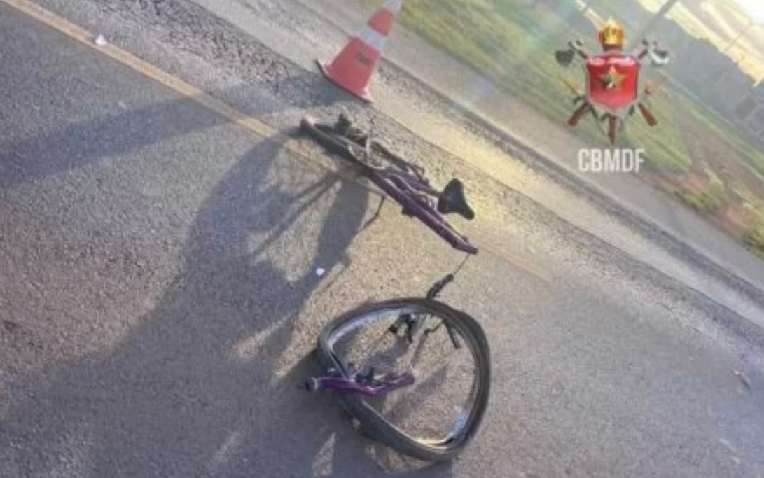 Ciclista fica em estado grave após ser atropelado no DF