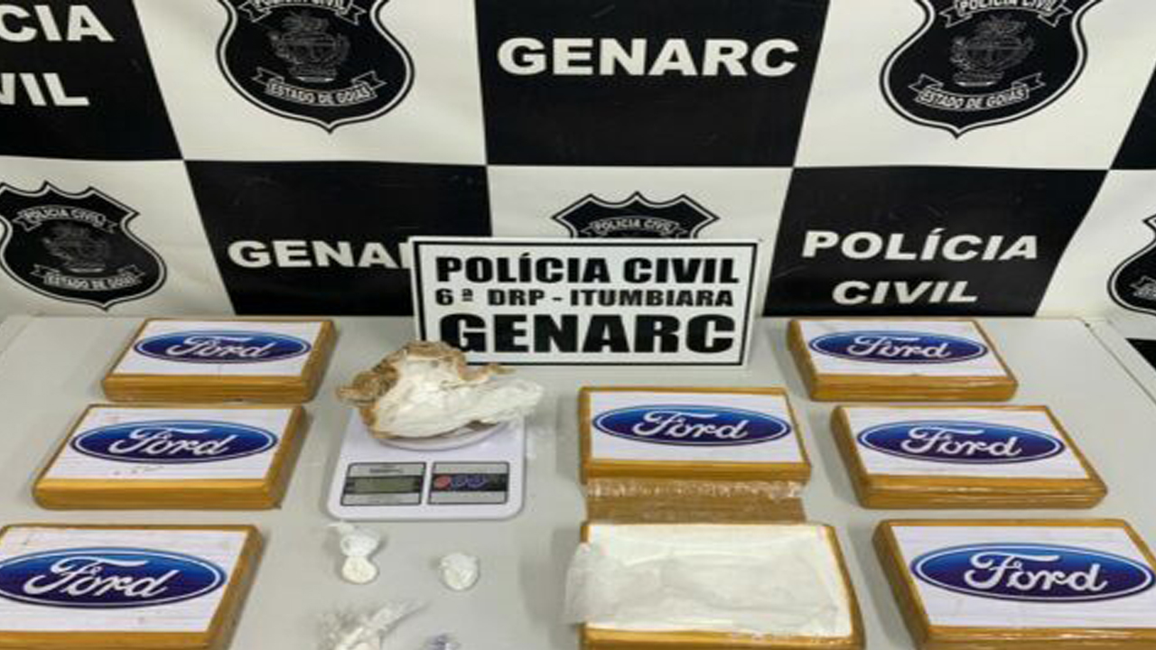 Homem é preso com 8 kg de cocaína em depósito de Itumbiara