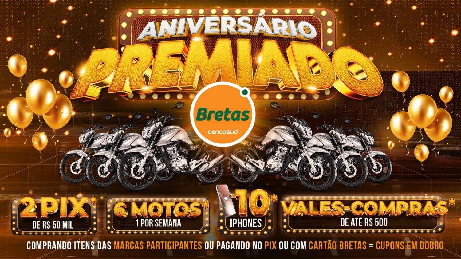 Bretas comemora 69 anos com “Aniversário Premiado”