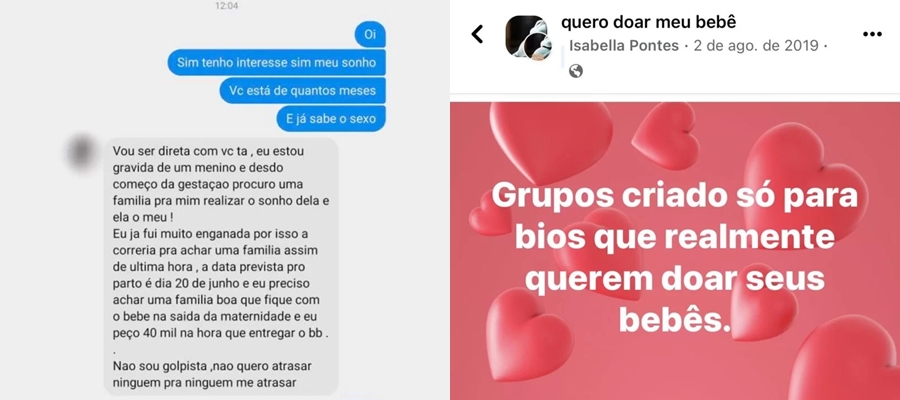 Mães vendem bebês em grupos na Internet por até R$ 40 mil