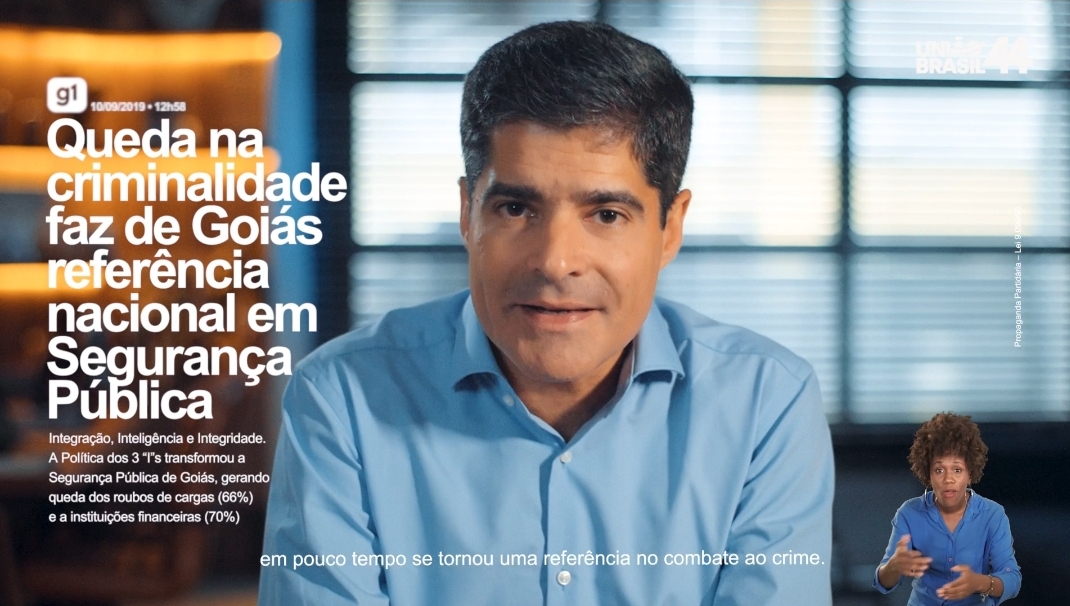 Segurança pública de Ronaldo Caiado é elogiada em programa partidário