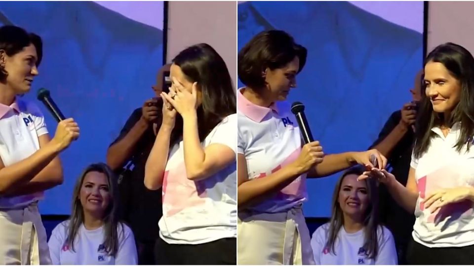 Michelle Bolsonaro pede que deputada retire prótese ocular durante evento do PL Mulher