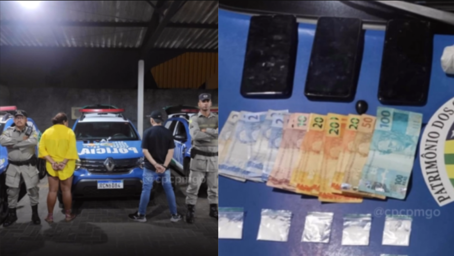 Casal é preso em flagrante vendendo cocaína em um bar