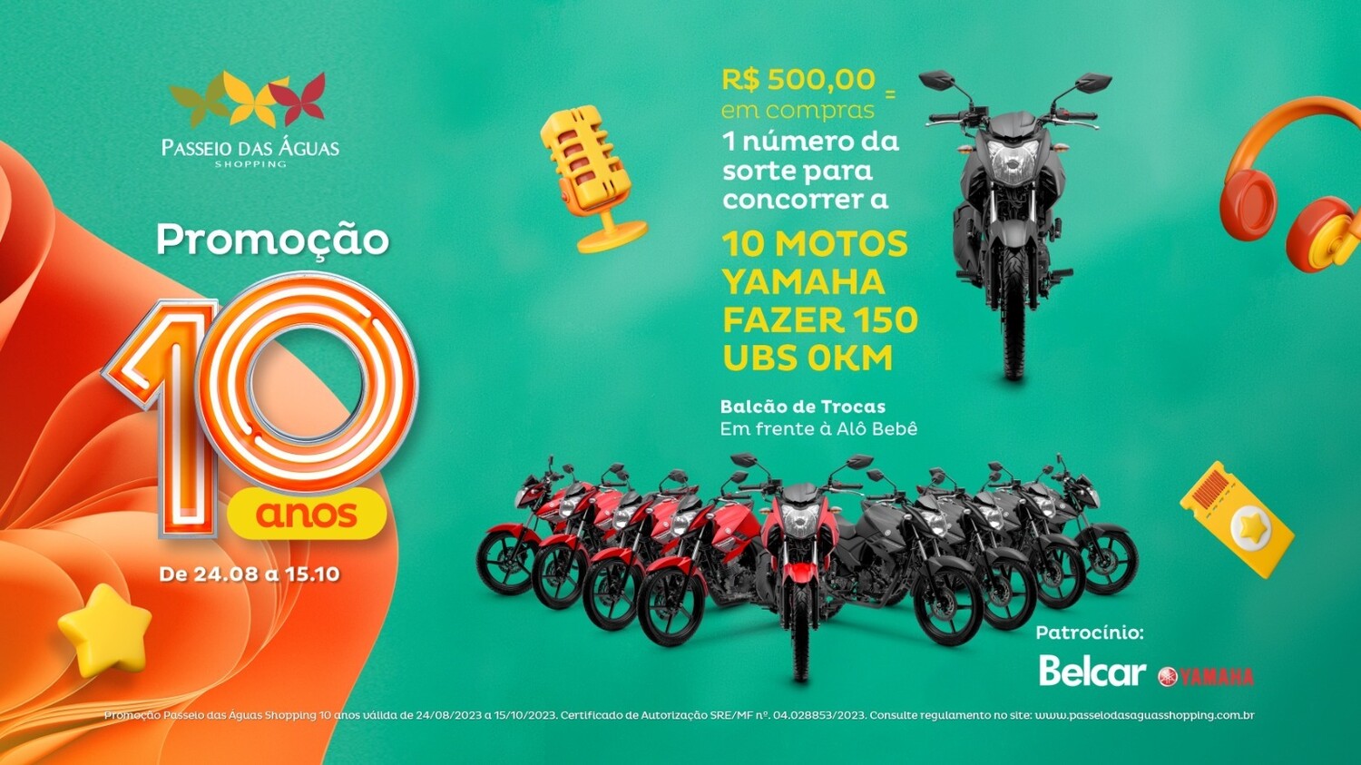 Passeio das Águas comemora 10 anos, com sorteio de 10 motos