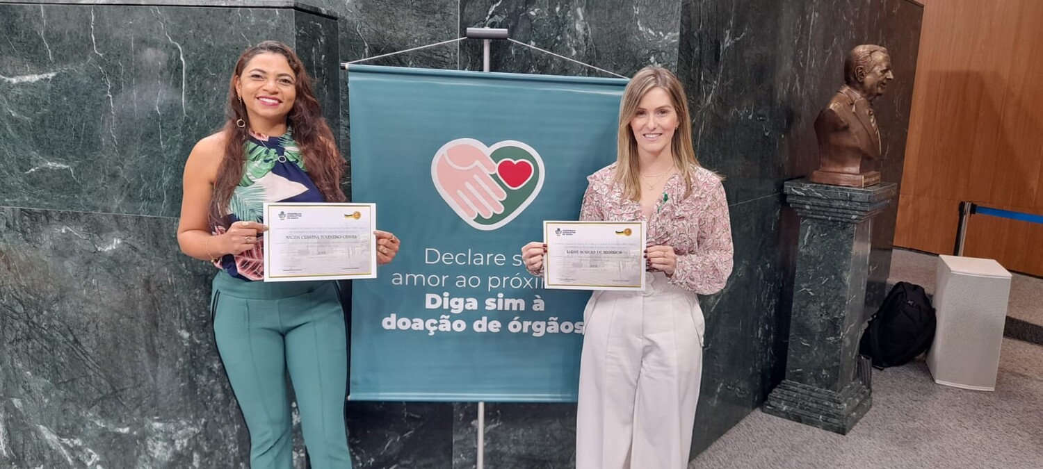 Profissionais do HDT são homenageadas na Assembleia no mês de doação de órgãos