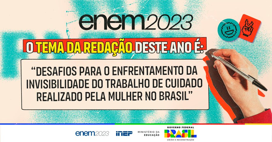 Inep divulga tema da redação do Enem 2023