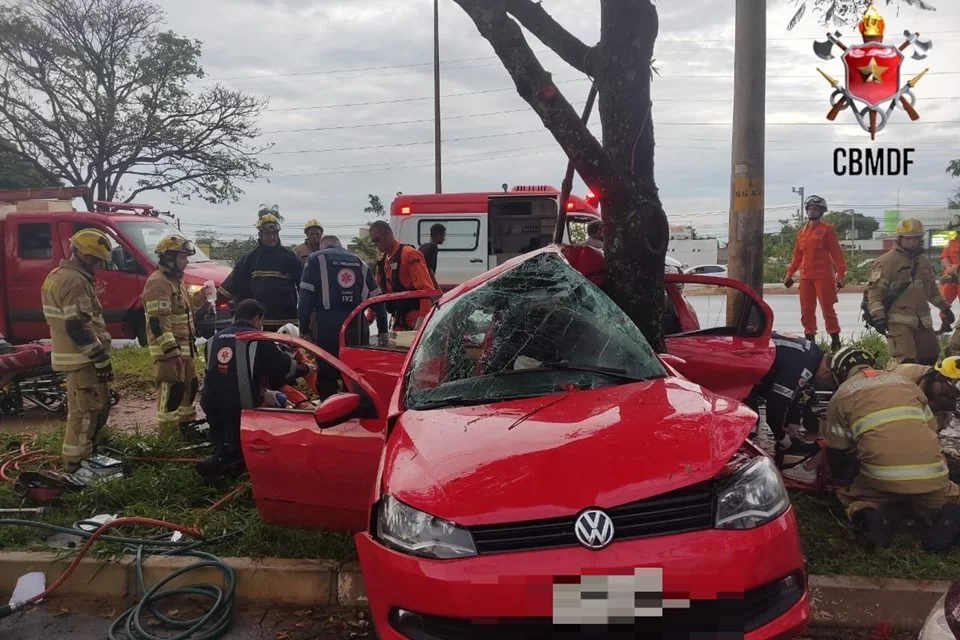 Adolescente de 14 anos morre após carro bater em árvore