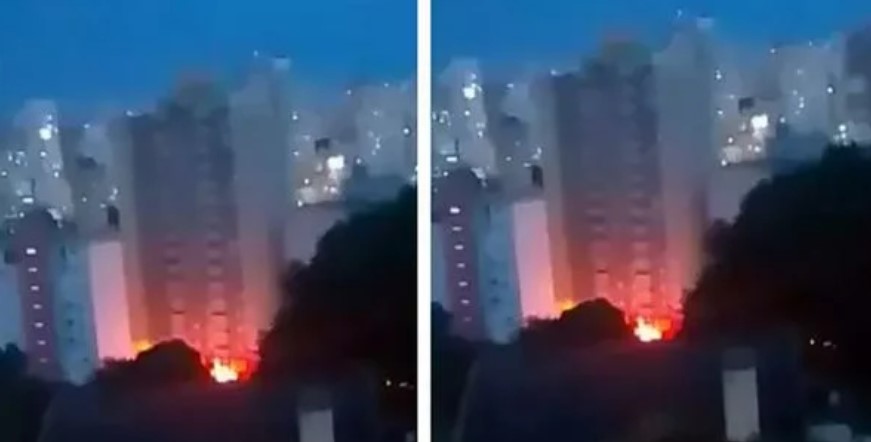 Moradores são resgatados de rapel após explosão em edifício