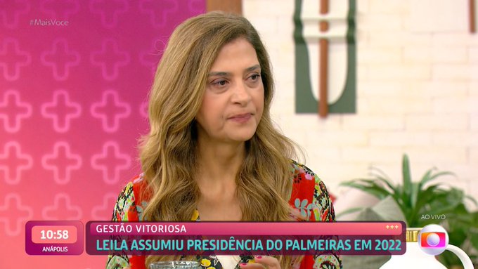 Leila Pereira fala sobre machismo e reeleição no Palmeiras em programa de Ana Maria Braga