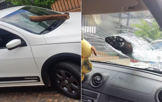 Homem é preso suspeito de jogar pedaço de madeira em chamas em carro
