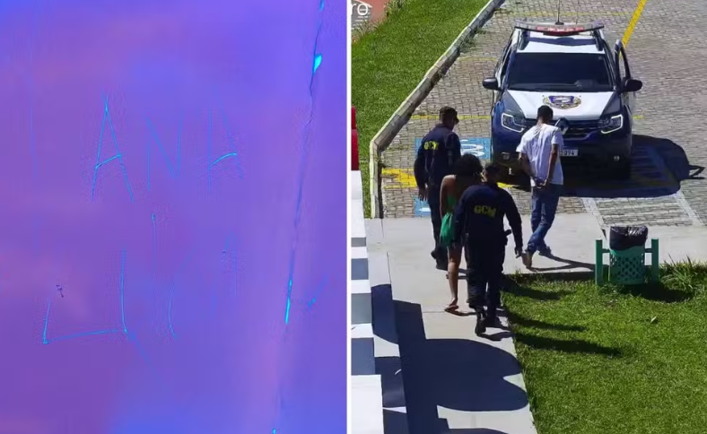 Casal é preso por vandalismo após escrever declaração de amor em letreiro público
