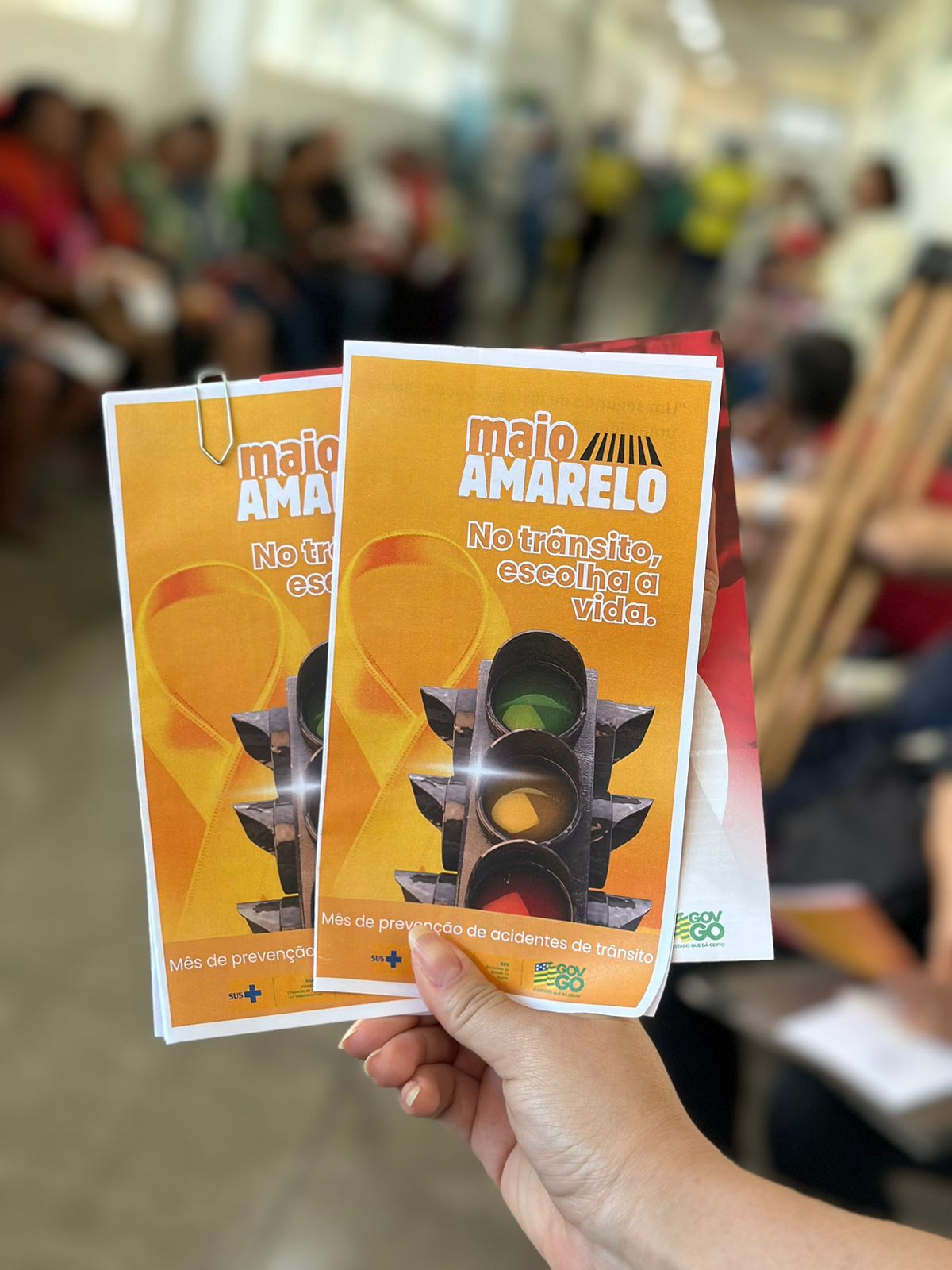 Hugo conscientiza pacientes e colaboradores sobre Maio Amarelo