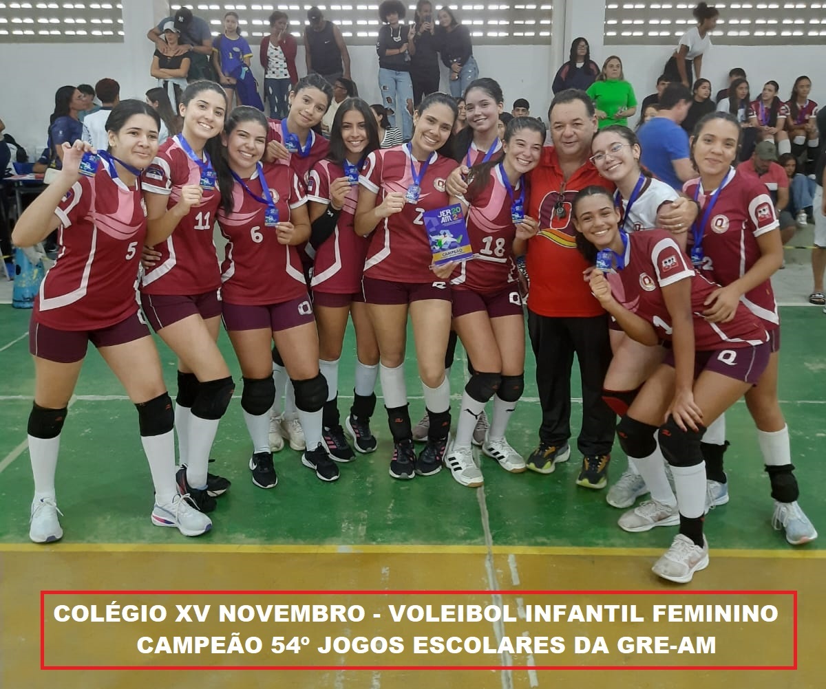 Voleibol do Colegio Xv Novembro faz história e é Duodecacampeão