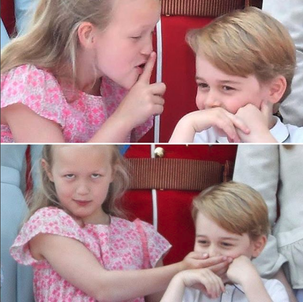 Crianças roubam a cena durante festejos do aniversário da rainha Elizabeth II
