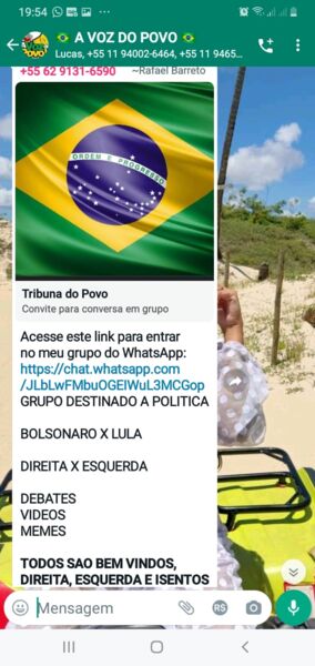 Em reta final da eleição, temperatura esquenta nos grupos de Whatsapp