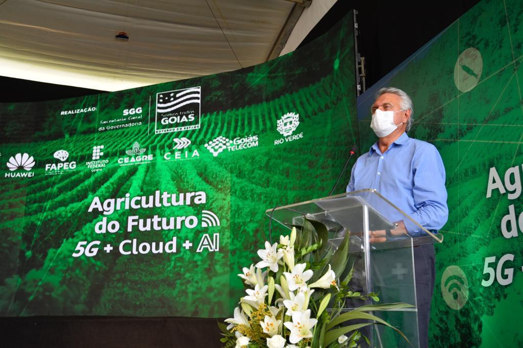 Caiado no lançamento pioneiro do 5G: “Brasil vai voltar os olhos para Rio Verde”