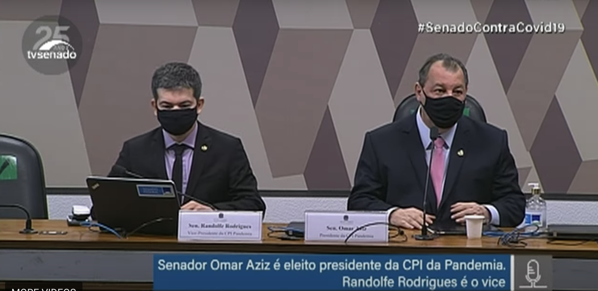 Aziz é eleito presidente de CPI da Covid; Randolfe fica com a vice-presidência