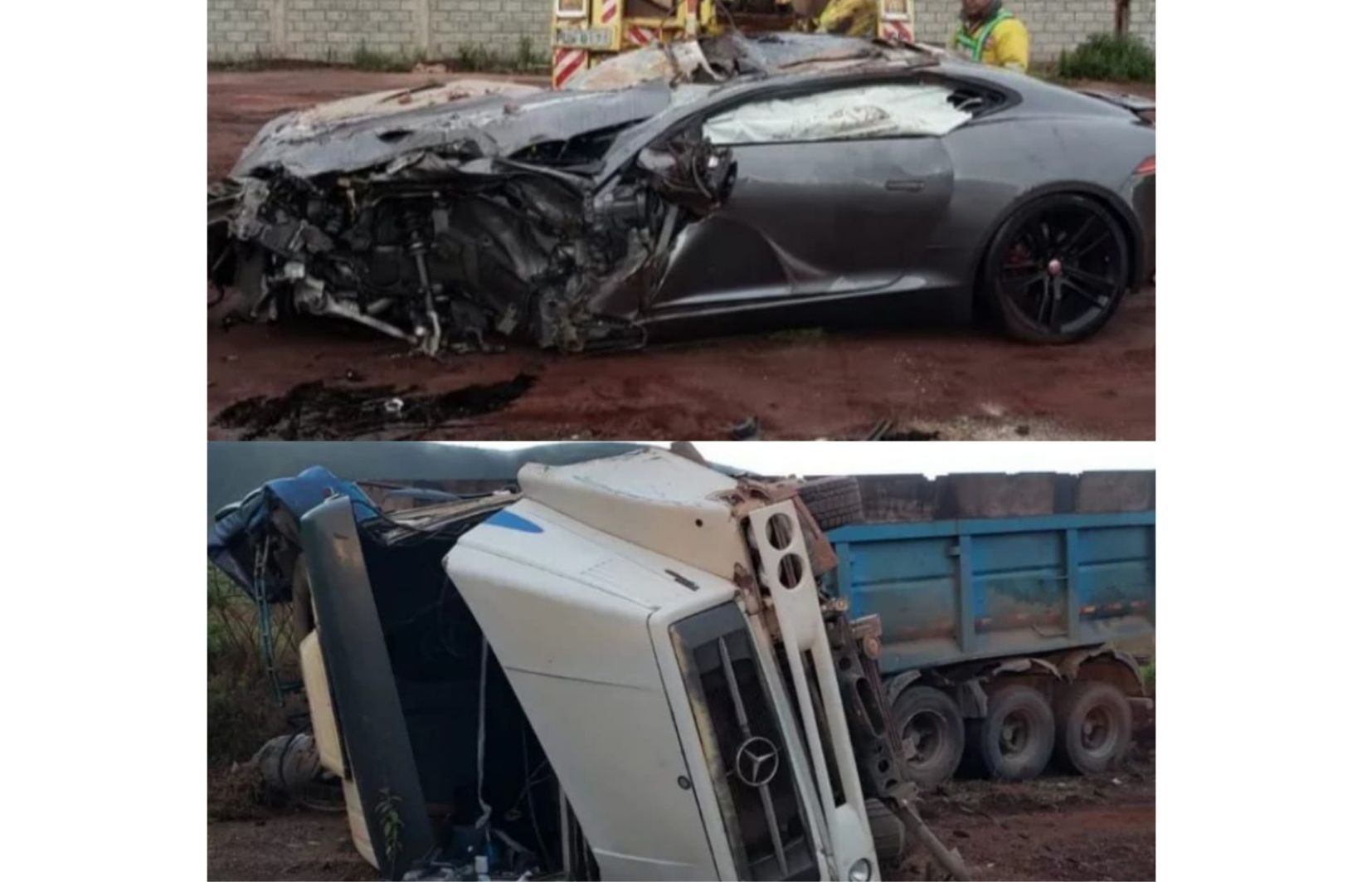 Carro e carreta batem de frente na BR-040