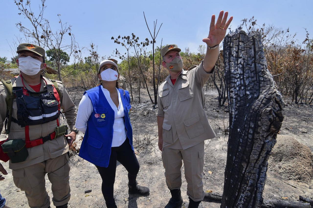 Gracinha Caiado entrega 2,5 mil equipamentos e donativos a brigadistas que combatem incêndios na Chapada