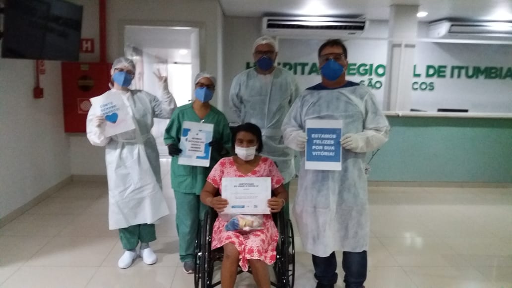Mais sete pacientes vencem a Covid-19 e recebem alta do hospital de Itumbiara