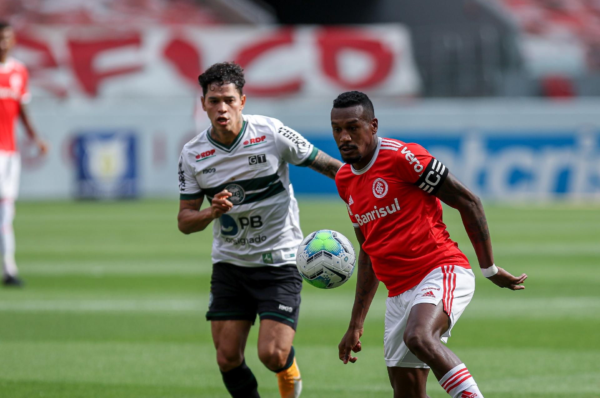Inter e Coritiba empatam em 2 a 2, no Beira Rio