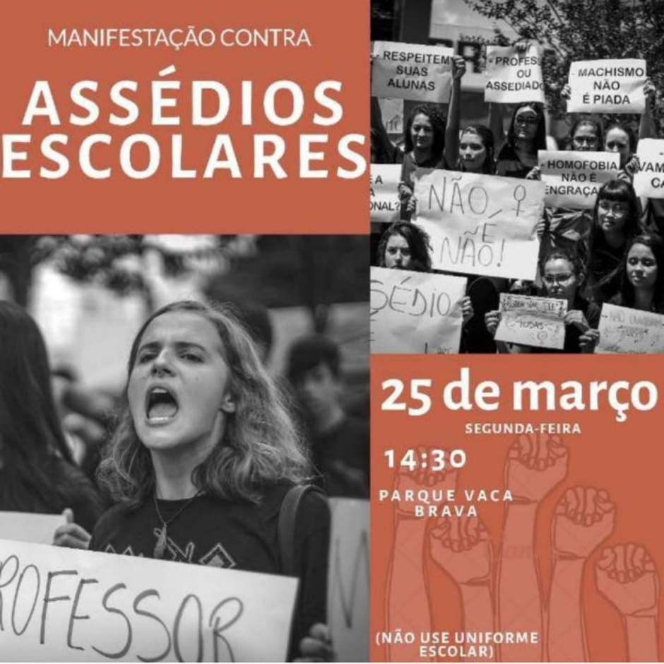 Nesta-segunda tem manifestação contra assédios nas escolas goianas