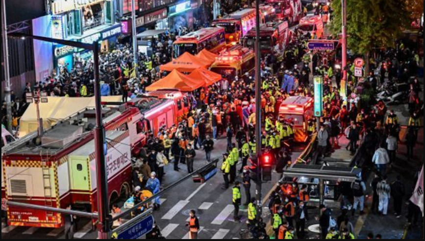 Centenas de pessoas ficaram feridas após tumulto em festividade de Halloween, na Coreia do Sul