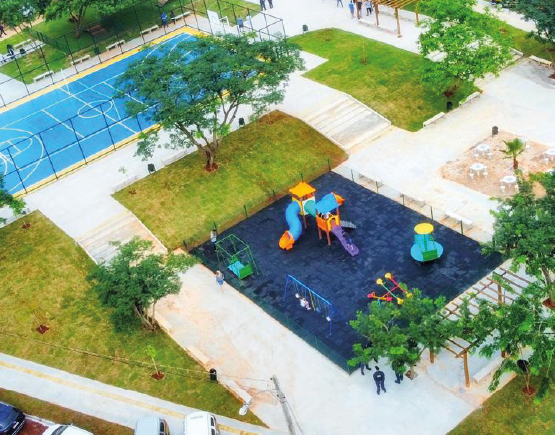 Praça surge de parceria  com iniciativa privada