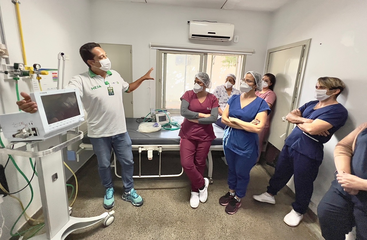 Heja realiza capacitação sobre montagem de ventilador mecânico
