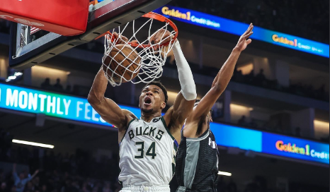 Bucks batem Kings com ‘double-double’ de Giannis em noite briga em Sacramento