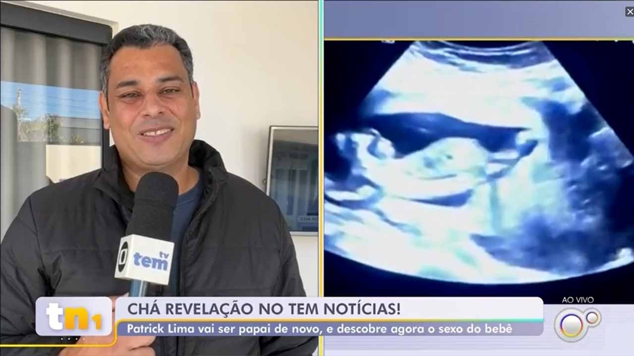 Repórter da Globo descobre ao vivo que será pai de um menino
