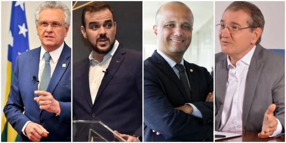 Caiado cresce, lidera com 53%  e ganha reeleição no 1º turno