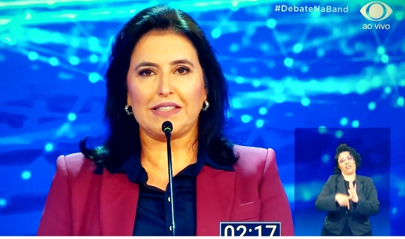 Primeiro debate: Simone Tebet é mais incisiva com Jair Bolsonaro