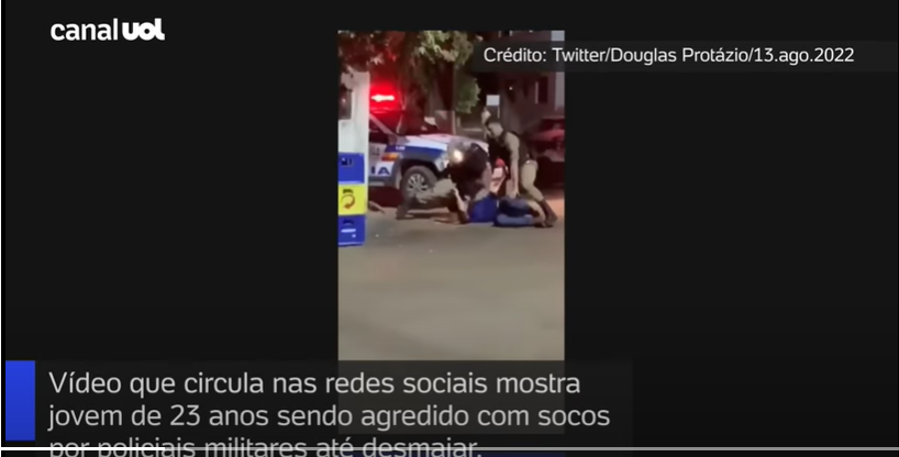 Em Minas Gerais, jovem é espancado por policiais até desmaiar