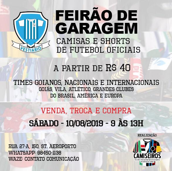 Feirão de garagem traz camisas oficiais de time de futebol a partir de R$40