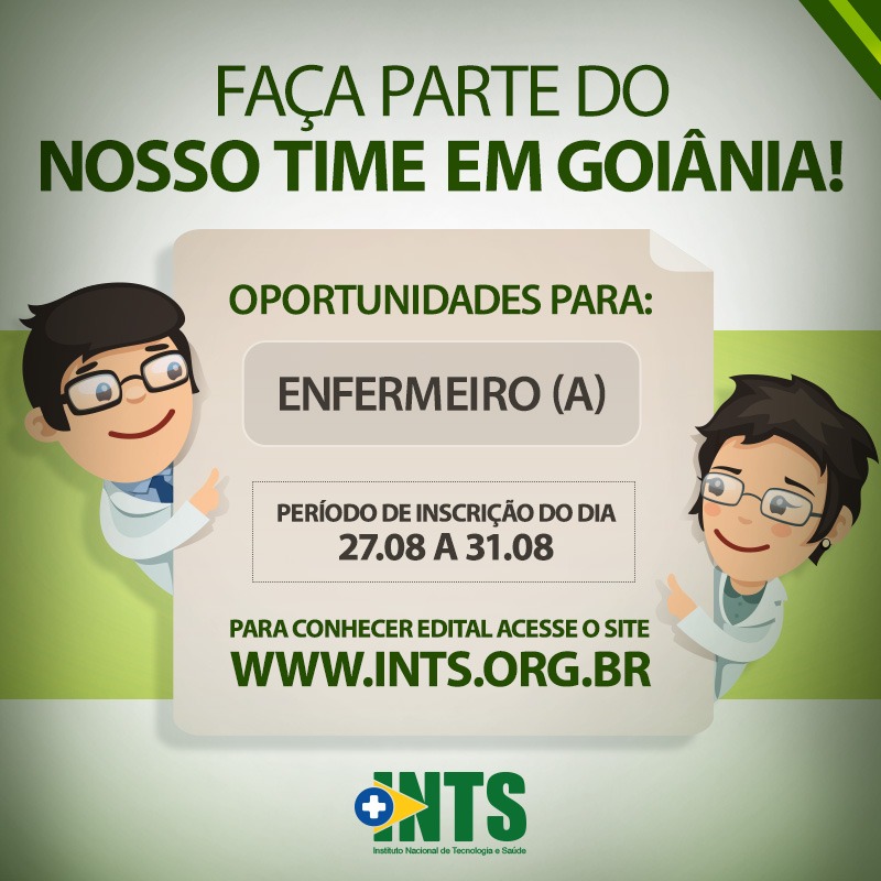 Organização Social seleciona enfermeiros em Goiânia