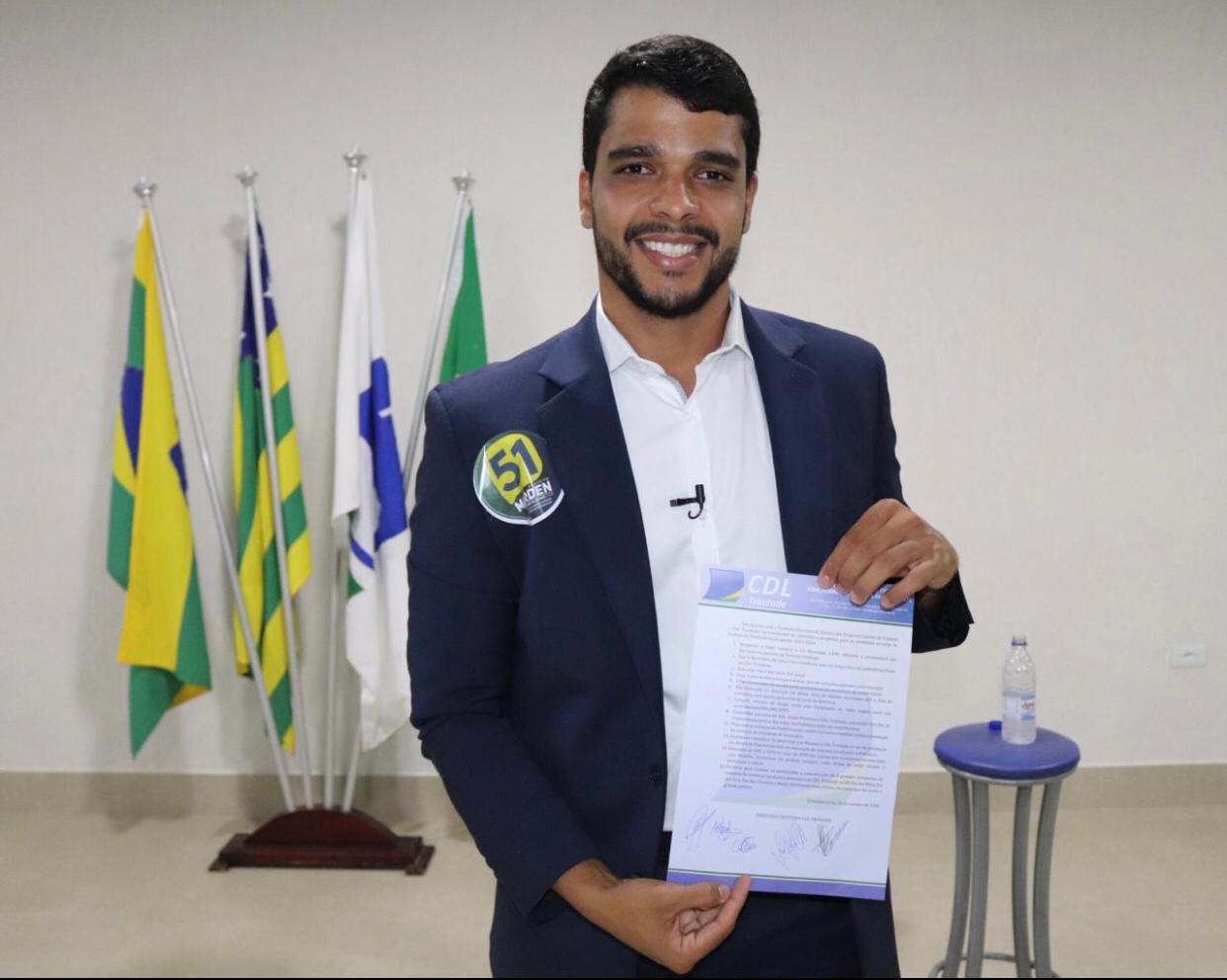 Em sabatina na sede da CDL, Marden defende conjunto de projetos inovadores para Trindade