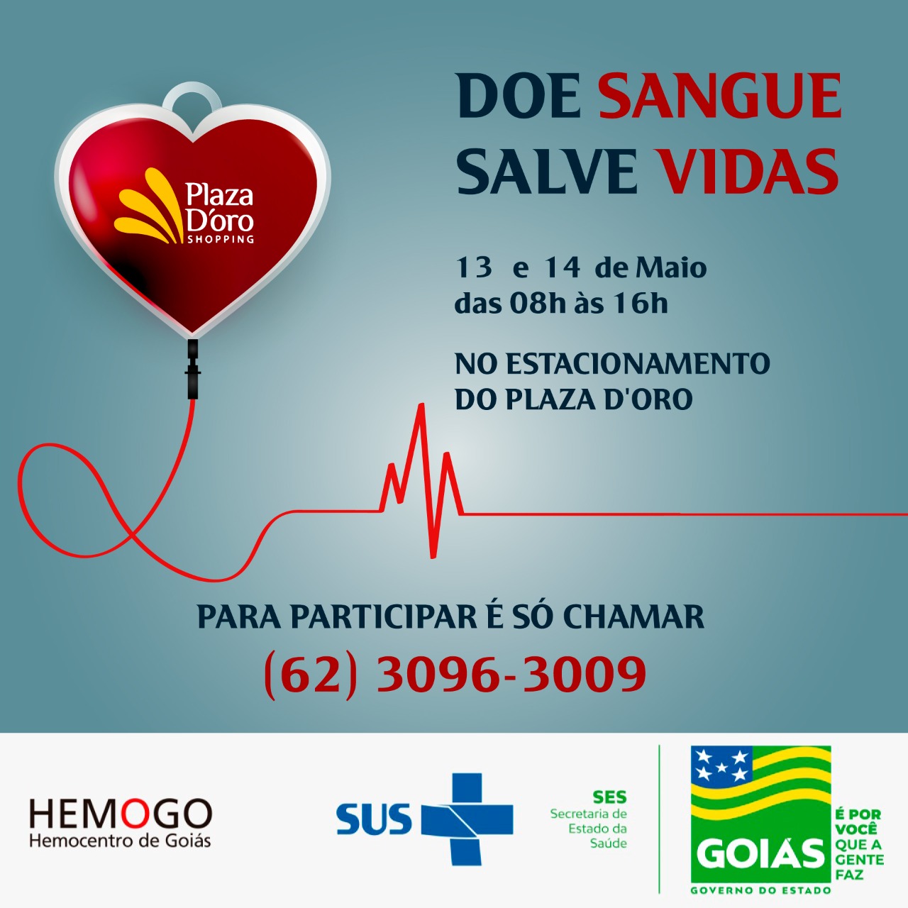 Plaza D'oro Shopping recebe ônibus do Hemocentro para doação de sangue