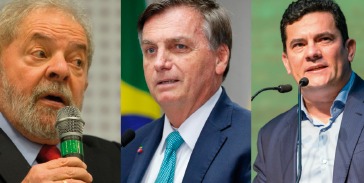 Lula e Moro avançam e se aproximam de Bolsonaro