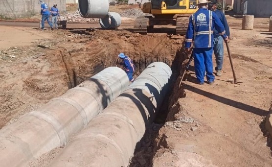 Redes pluviais no Parque  Oeste e Anhanguera