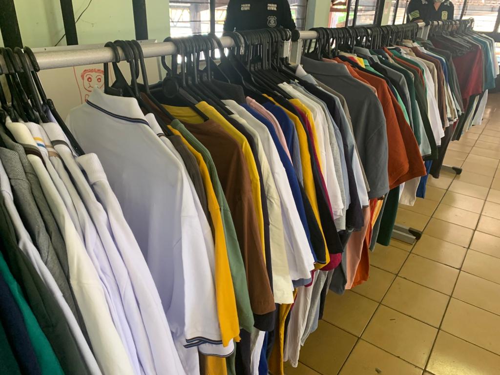 Operação apreende roupas  avaliadas em aproximadamente R$ 100 mil