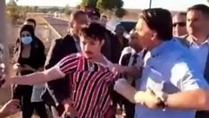 Bolsonaro vai pra cima de youtuber durante confusão