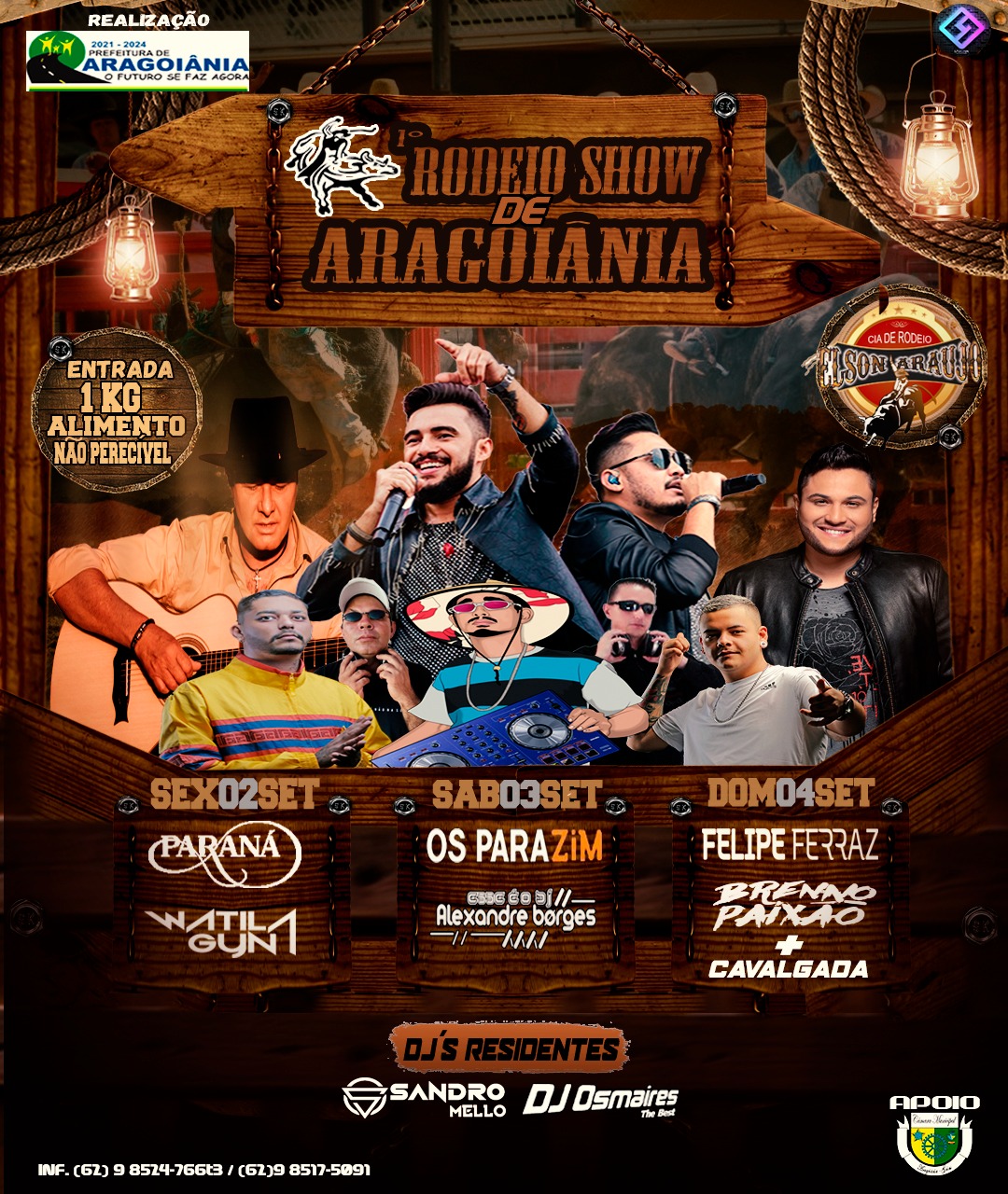 1º Rodeio Show de Aragoiânia acontece em setembro