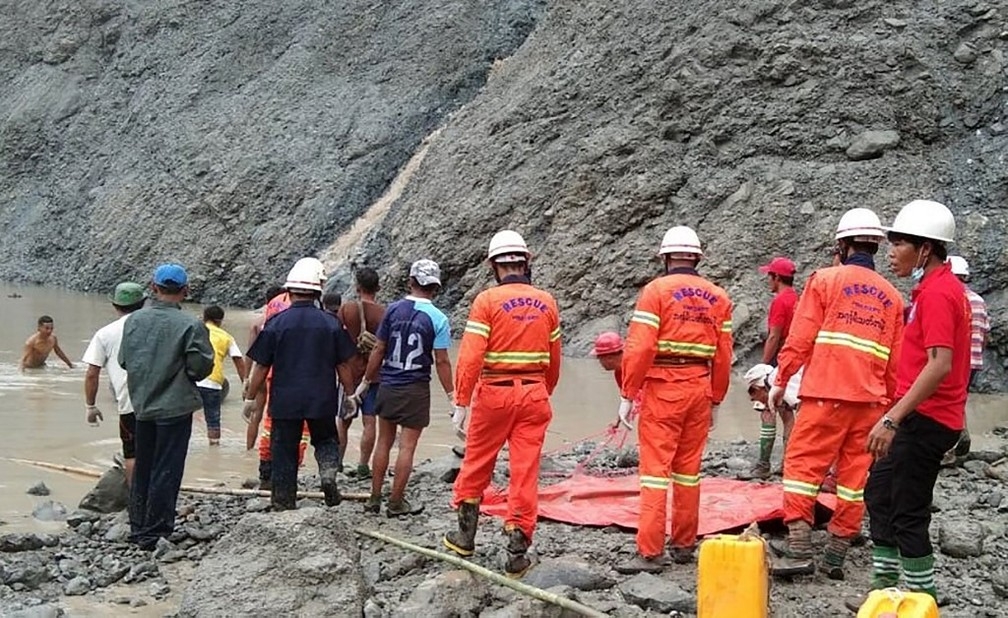Desabamento em mina mata mais de 100 trabalhadores em Mianmar