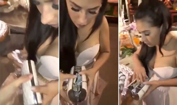 Simone é flagrada “roubando docinhos” de casamento de Whindersson Nunes. Veja o vídeo