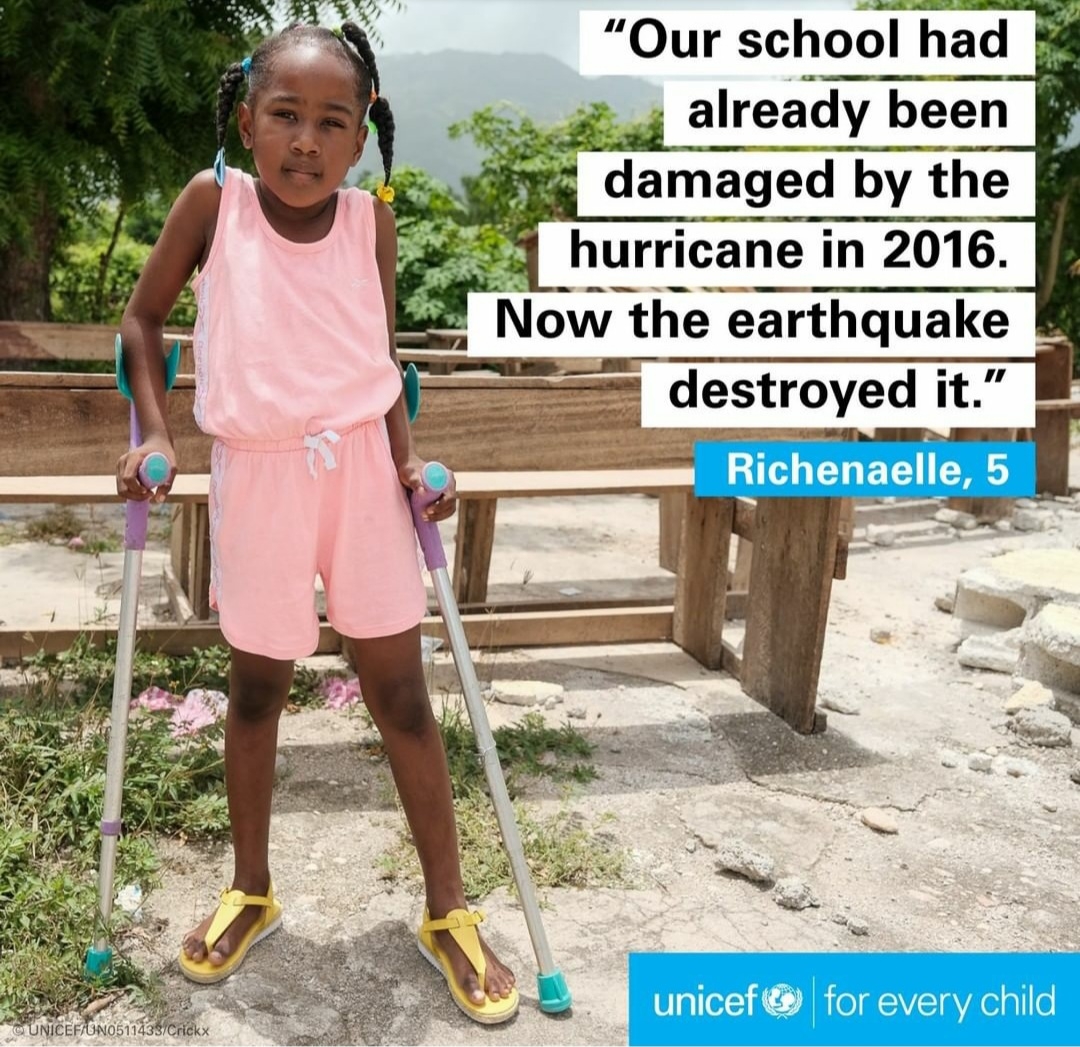Unicef: terremoto no Haiti deixa mais de 100 mil crianças sem estudar