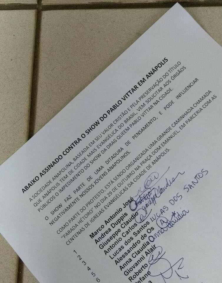 Parada hétero em Anápolis é cancelada